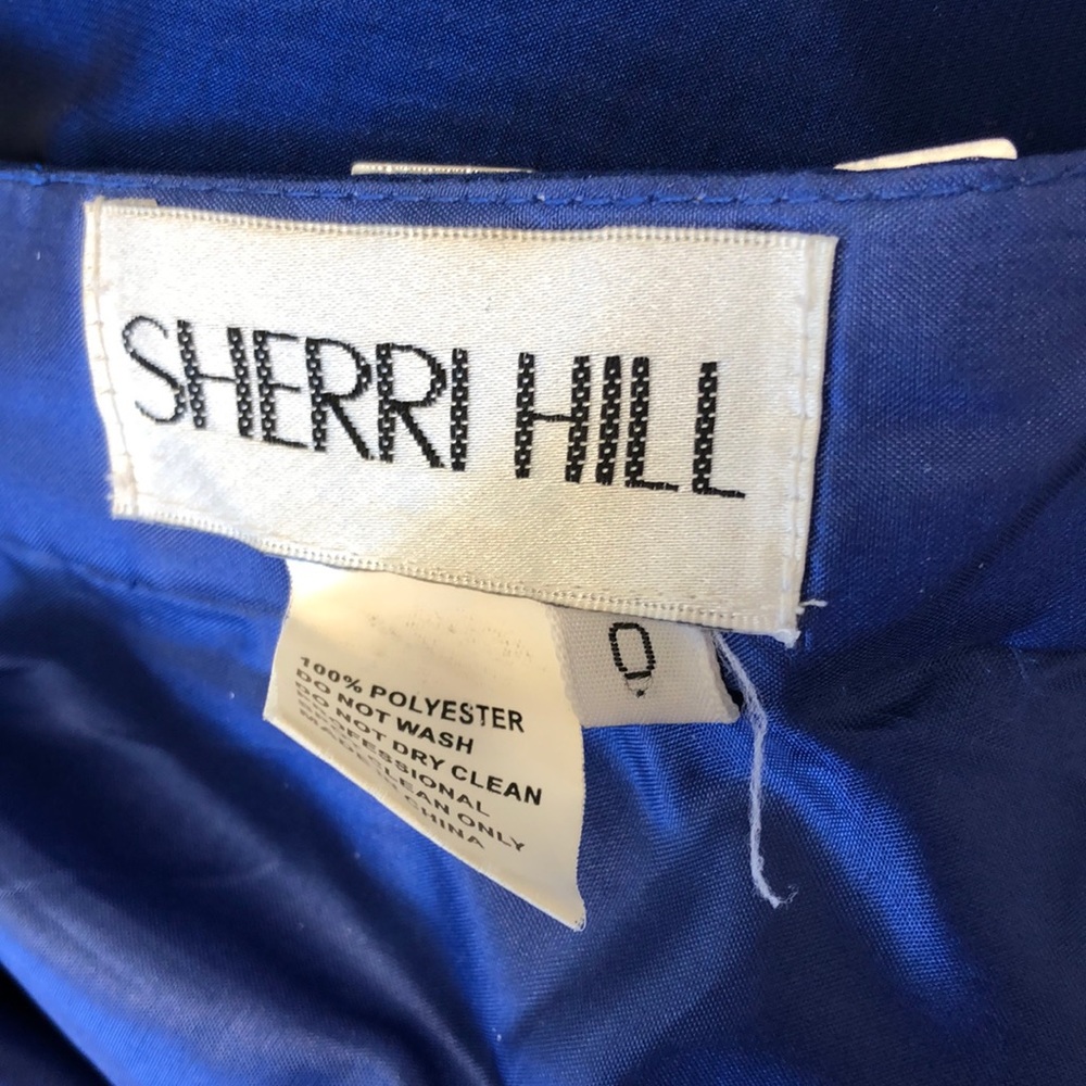 *SOLD* Sherri Hill 2Pc Dress Prom Gown Blue Sequin - Picture 6 of 8